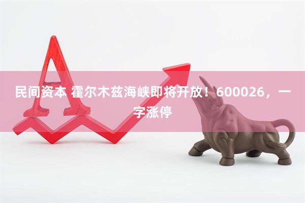 民间资本 霍尔木兹海峡即将开放！600026，一字涨停